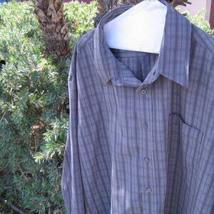 croft & barrow grey plaid shirt xxl